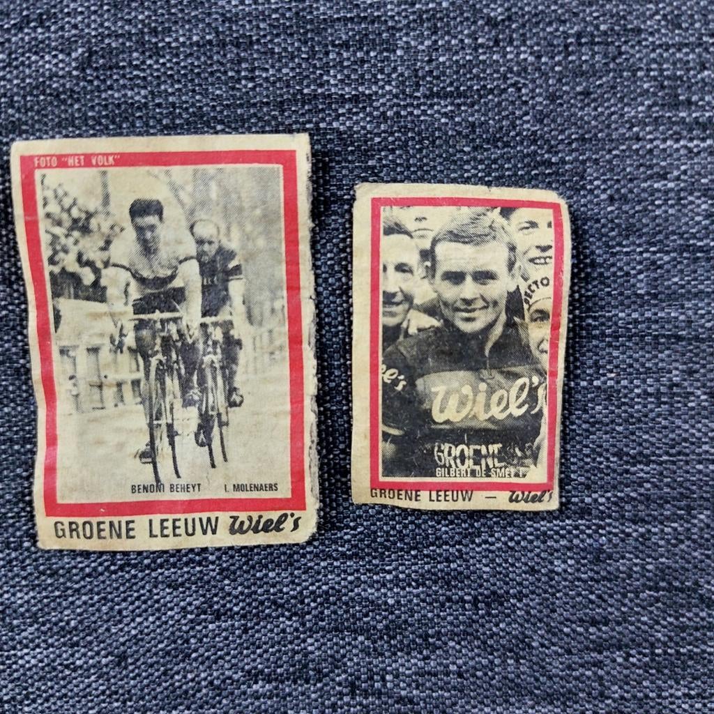 2 luciferetiketten wielrenners G. Desmet en Benoni Beheyt, Ophalen of Verzenden