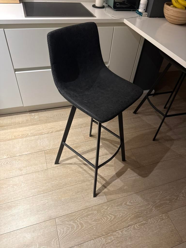 Tabourets de bar, 90 cm ou plus, Avec repose-pieds, 2 tabourets, Synthétique