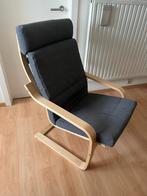 Poäng-fauteuil Ikea met voetbankje, Huis en Inrichting, Fauteuils, Ophalen, Zo goed als nieuw, Stof