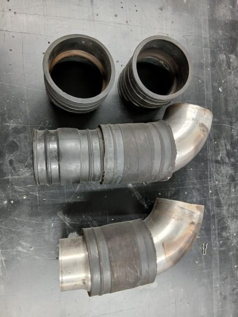 RVS ellenbogen voor uitlaat, Ophalen, Gebruikt