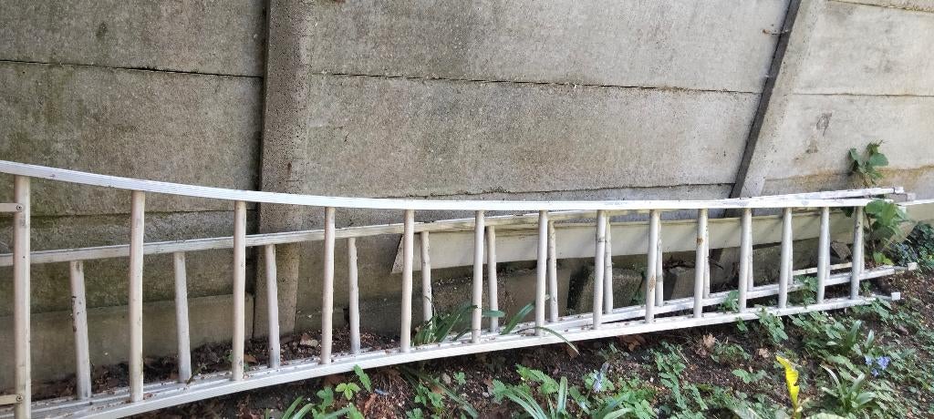 ALU laders, Doe-het-zelf en Bouw, Ladders en Trappen, Ophalen, Gebruikt, Ladder, Opvouwbaar of Inschuifbaar