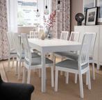 Table à manger extensible IKEA EKEDALEN + 6 chaises – 350€, Enlèvement, Utilisé