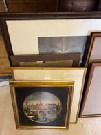 Lot degelijke oude en nieuwere houten kaders ( 14 stuks) ., Ophalen