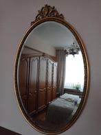 wandspiegel, rond in goudkleurig kader, Moins de 100 cm, Enlèvement, Utilisé, 50 à 75 cm