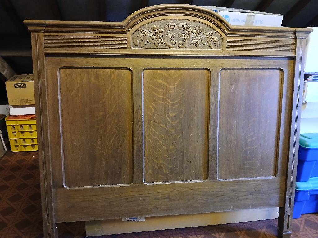 Antiek eiken bed, Antiquités & Art, Antiquités | Meubles | Lits, Enlèvement