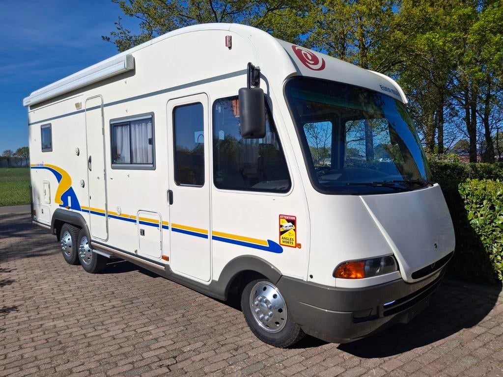 Euramobil 2001 motorairco 2x groot vastbed, Fiat, Bedrijf, Handgeschakeld, Oven