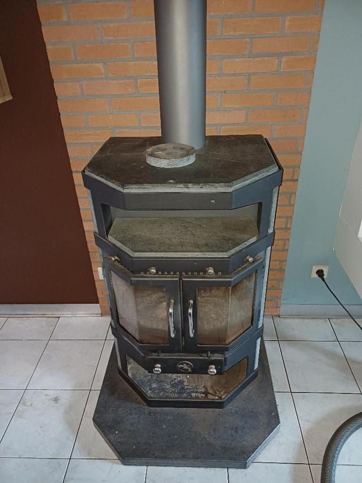 houtkachel barbas speksteen 10kw, Huis en Inrichting, Kachels, Gebruikt, Vrijstaand, Houtkachel, Hout, Ophalen