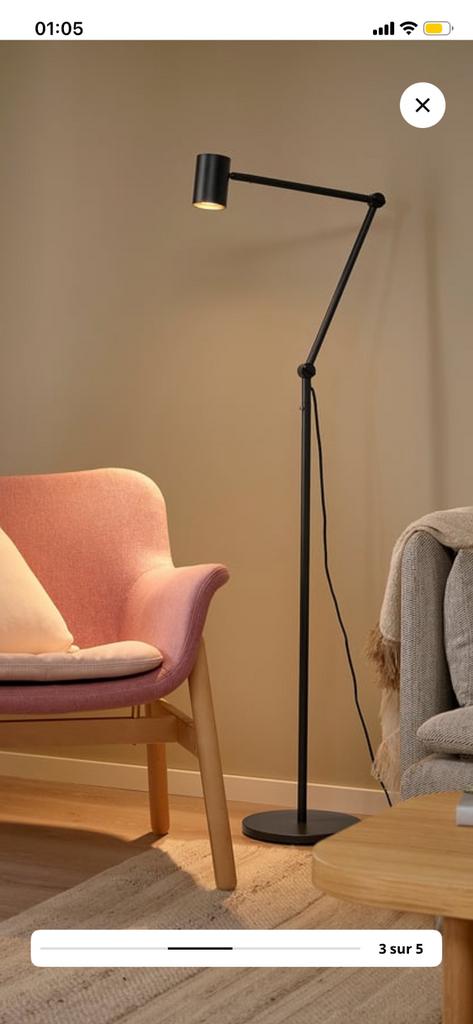 Lampe sur pied ikea nymane, Huis en Inrichting, Ophalen, Zo goed als nieuw