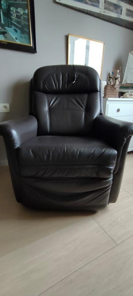 Elektrische relax echt leder, Maison & Meubles, Enlèvement