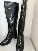 Lange zwarte laarzen maat 37 – goede staat, Comme neuf, Enlèvement, Bottes hautes, Noir