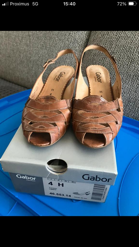 Lederen sandalen van Gabor maat 37, Ophalen of Verzenden, Zo goed als nieuw