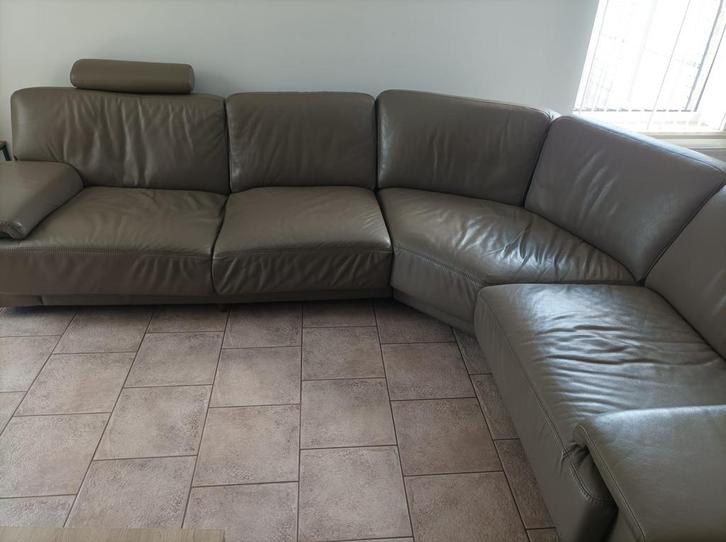 Zetel, Huis en Inrichting, Zetels | Complete zithoeken, Gebruikt, Leer, Ophalen