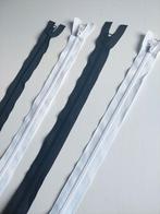 521) 4 Deelbare ritsen wit 45cm lang + zwart 40cm, Ophalen of Verzenden, Nieuw, Rits of Sluiting