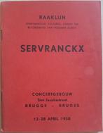 Servranckx - Concertgebouw Brugge - 1958 (exclusief!), Gelezen, Ophalen of Verzenden, Marcel Duchateau, Schilder- en Tekenkunst