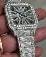 Cartier Santos Skeleton  MOISSANITE BUST DOWN, Ophalen of Verzenden, Zo goed als nieuw