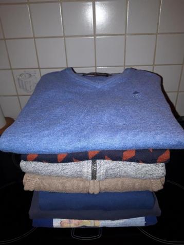 5x gilet + 2x hoodie 152/12j jongen - zo goed als nieuw! beschikbaar voor biedingen