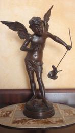 Bronzen beeld - Auguste de Wever - La Chasse aux Demoiselles, Antiquités & Art, Enlèvement