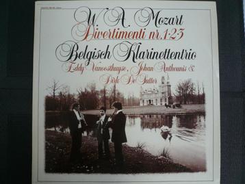 Belgisch Klarinettentrio Divertimenti Mozart lp, Enlèvement, Classicisme, Comme neuf, Musique de chambre