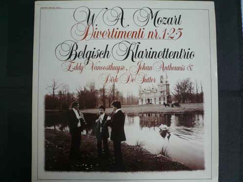 Belgisch Klarinettentrio Divertimenti Mozart lp, Cd's en Dvd's, Vinyl | Klassiek, Zo goed als nieuw, Classicisme, Kamermuziek