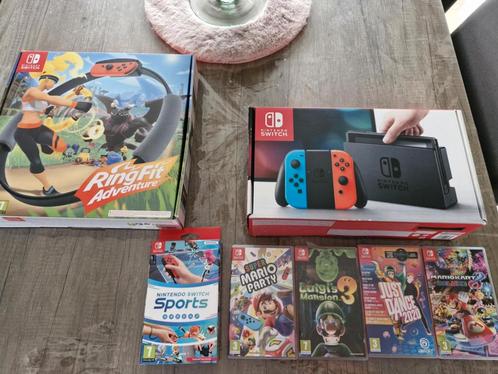 Nintendo switch pakket met 6 spellen, Games en Spelcomputers, Spelcomputers | Nintendo Switch, Zo goed als nieuw, Ophalen of Verzenden