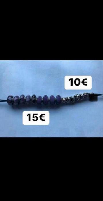 perles pandora Murano en verre et des perles coeur beschikbaar voor biedingen