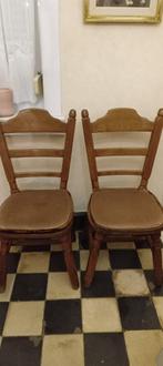 6 eiken stoelen, Huis en Inrichting, Stoelen, Ophalen, Gebruikt