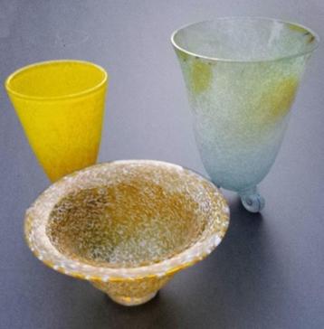 Walther & Sohne - Vases en verre art déco