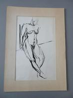 tekening abstract kunst naakte vrouw, Antiek en Kunst, Verzenden