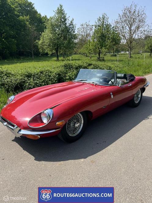 Jaguar E-Type Series 2 Cabriolet 1971 | Route 66 auctions, Auto's, Oldtimers, Bedrijf, Te koop, Open dak, Jaguar, Benzine, Cabriolet