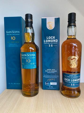 Whisky Loch Lomond 14 jaar & Glen Scotia 10 jaar (NL) beschikbaar voor biedingen