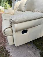 Salon 3 places en cuir véritable., Huis en Inrichting, Zetels | Zetels, Ophalen, Leer