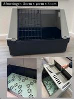 Hondenbench grijs maat 80x50x60cm, Dieren en Toebehoren, Hondenbenches, Ophalen, Zo goed als nieuw