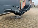 Zwarte Durlet Dayton relax fauteuil, medi, verstelb kopsteun, Huis en Inrichting, Metaal, Ophalen of Verzenden, Leolux Jori Stressless conform natuzzi minotti Rolf Benz xooon