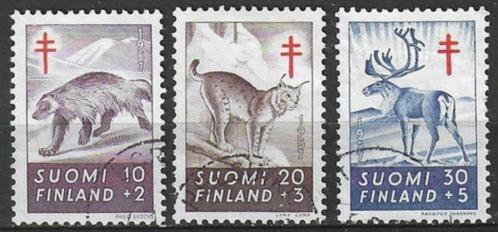 Finland 1957 - Yvert 458-460 - Tegen de Tuberculose (ST), Timbres & Monnaies, Timbres | Europe | Scandinavie, Affranchi, Finlande