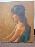 Ongesigneerd olieverfschilderij op canvas Hoog 60cm en 50cm
