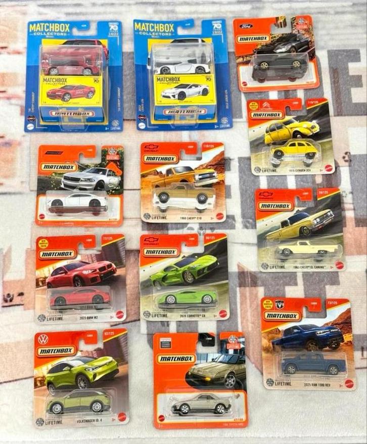 12X partij modelautos MatchBox modelauto Mattel model-auto, Hobby en Vrije tijd, Modelauto's | Overige schalen, Nieuw, Auto, Ophalen of Verzenden