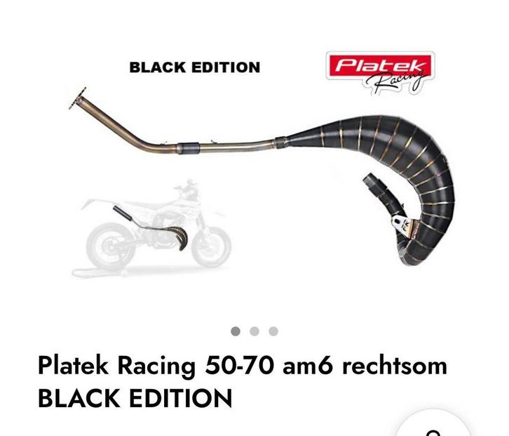 Nieuwe platek 50-70 am6 Black edition, Fietsen en Brommers, Brommeronderdelen | Algemeen, Nieuw, Uitlaat, Verzenden