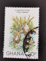 Ghana 1982 - animaux sauvages - loutre du cap, Animal et Nature, Affranchi, Enlèvement ou Envoi