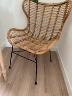 Fauteuil Jasmine - rotan/metaal - naturel - Leen Bakker, Huis en Inrichting, Stoelen, Ophalen, Zo goed als nieuw, Metaal