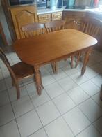 Keukentafel en stoelen Eik, Ophalen, Gebruikt, 100 tot 150 cm, Eikenhout