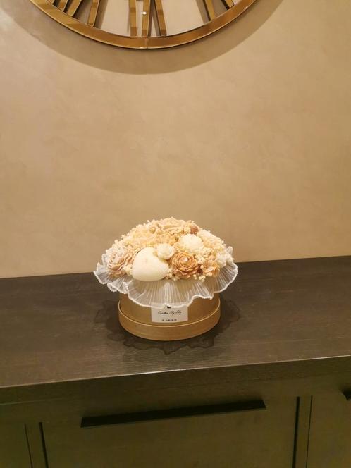 Luxe Kaarsbloem in Gouden Bloemenbox Tijdelijke Mega Actie!, Huis en Inrichting, Woonaccessoires | Droogbloemen, Nieuw, Ophalen of Verzenden