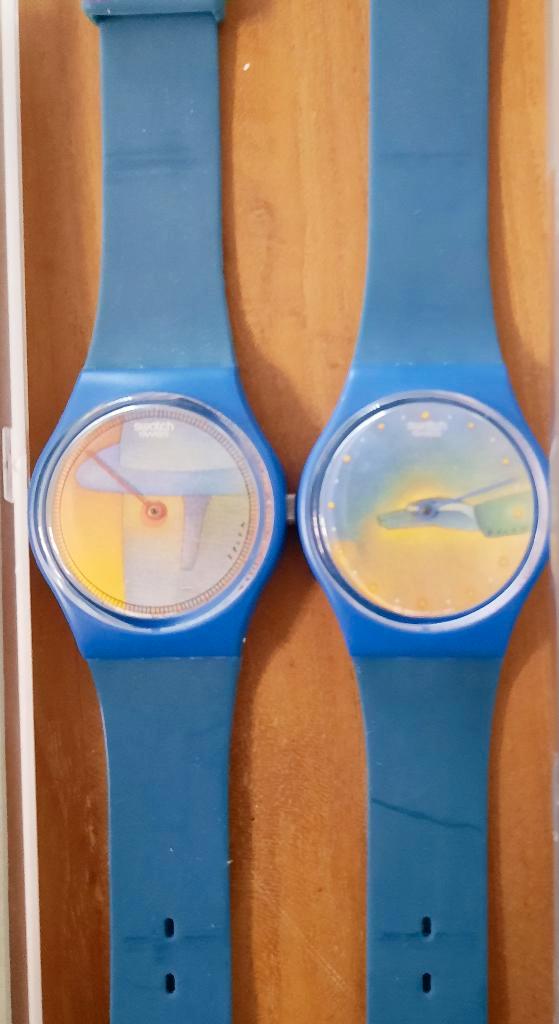 Set van twee Swatch-horloges, model Folon, Verzamelen, Overige Verzamelen, Nieuw, Verzenden
