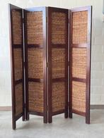 Vintage rotan paravent, Huis en Inrichting, Woonaccessoires | Kamerschermen, Ophalen, Zo goed als nieuw
