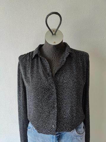 Zwarte blouse met witte bolletjes – maat M – H&M beschikbaar voor biedingen