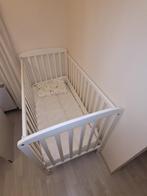 Babybed / meegroeibed wit, Ophalen, Zo goed als nieuw, Minder dan 140 cm, Matras