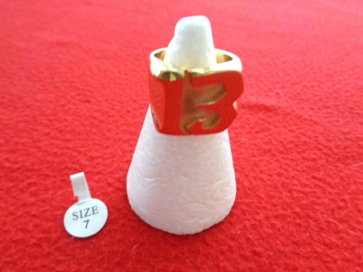 Grosse Bague fantaisie porte bonheur doré 13.Neuf, Bijoux, Sacs & Beauté, Bagues, Neuf, Femme ou Homme, Autres couleurs, Enlèvement ou Envoi