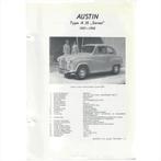 Austin A35 Seven Vraagbaak losbladig 1957-1958 #1 Nederlands, Boeken, Auto's | Boeken, Gelezen, Ophalen of Verzenden