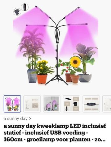 Kweeklamp met statief, Enlèvement, Comme neuf, Lampe de croissance