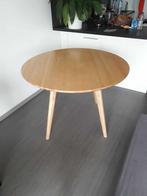 Table à manger bois, Comme neuf, 100 à 150 cm, Chêne, Rond