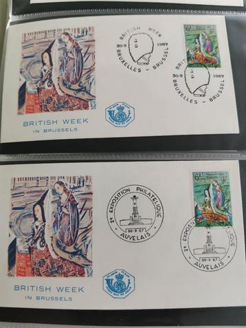 Belgie 1967 - FDC Britse week in Brussel - berenmuts beschikbaar voor biedingen